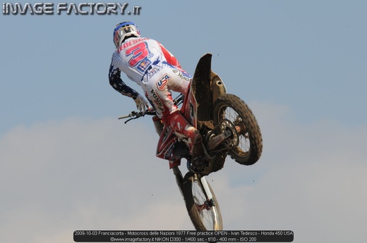 2009-10-03 Franciacorta - Motocross delle Nazioni 1877 Free practice OPEN - Ivan Tedesco - Honda 450 USA